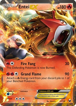 Entei-EX 13/108 - Dark Explorers Holofoil - Poke-Collect