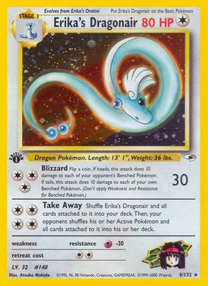 Erika's Dragonair 4/132 - Gym Heroes Unlimited Holofoil - Poke-Collect