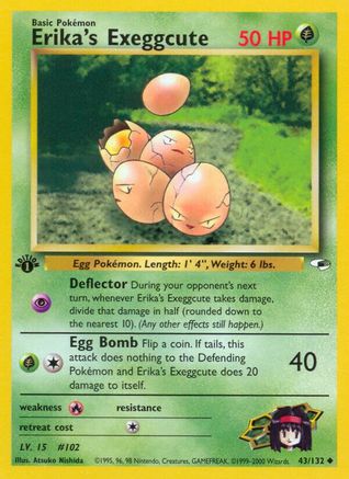 Erika's Exeggcute (43) 43/132 - Gym Heroes Unlimited - Poke-Collect