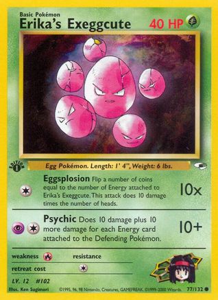 Erika's Exeggcute (77) 77/132 - Gym Heroes 1st Edition - Poke-Collect
