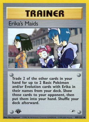 Erika's Maids 109/132 - Gym Heroes 1st Edition - Poke-Collect