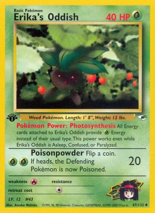 Erika's Oddish (47) 47/132 - Gym Heroes Unlimited - Poke-Collect