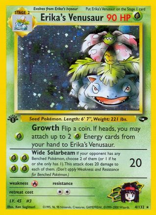 Erika's Venusaur 4/132 - Gym Challenge 1st Edition Holofoil - Poke-Collect