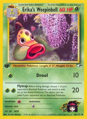 Erika's Weepinbell 48/132 - Gym Heroes 1st Edition - Poke-Collect