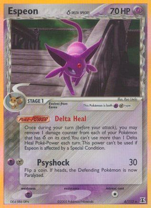 Espeon (Delta Species) 4/113 - Delta Species Reverse Holofoil - Poke-Collect