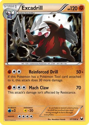 Excadrill 57/108 - Dark Explorers Reverse Holofoil - Poke-Collect
