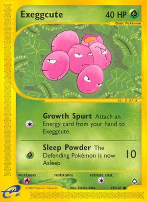 Exeggcute 76/147 - Aquapolis Reverse Holofoil - Poke-Collect