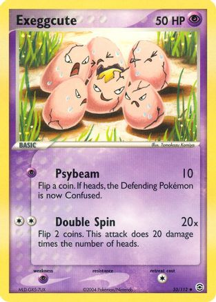 Exeggcute 33/112 - FireRed & LeafGreen Reverse Holofoil - Poke-Collect