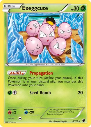 Exeggcute 4/116 - Plasma Freeze Reverse Holofoil - Poke-Collect
