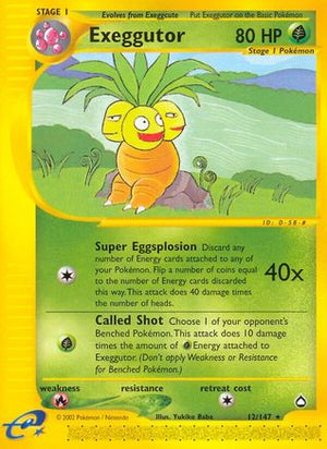 Exeggutor 12/147 - Aquapolis Reverse Holofoil