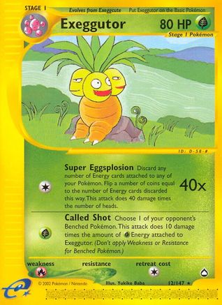 Exeggutor 12/147 - Aquapolis Reverse Holofoil - Poke-Collect