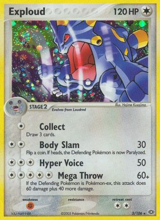 Exploud 3/106 - Emerald Reverse Holofoil - Poke-Collect