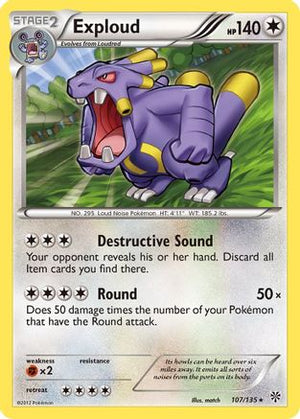 Exploud 107/135 - Plasma Storm Reverse Holofoil - Poke-Collect