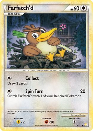 Farfetch'd 19/123 - HeartGold SoulSilver Reverse Holofoil - Poke-Collect