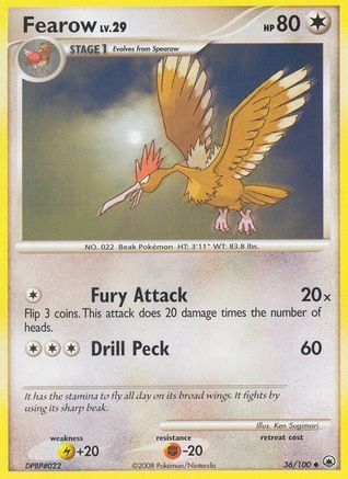 Fearow 36/100 - Majestic Dawn Reverse Holofoil - Poke-Collect