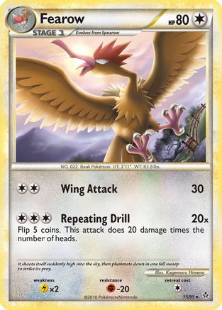 Fearow 15/95 - Unleashed Reverse Holofoil - Poke-Collect