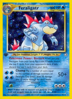 Feraligatr (4) 4/111 - Neo Genesis Unlimited Holofoil - Poke-Collect