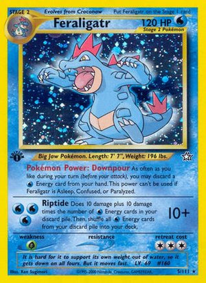 Feraligatr (5) 5/111 - Neo Genesis Unlimited Holofoil - Poke-Collect