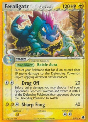 Feraligatr (Delta Species) 2/101 - Dragon Frontiers Reverse Holofoil - Poke-Collect
