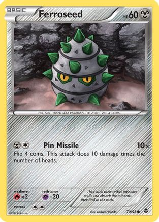 Ferroseed 70/98 - Emerging Powers Reverse Holofoil - Poke-Collect