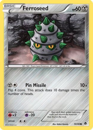 Ferroseed 70/98 - Emerging Powers Reverse Holofoil - Poke-Collect