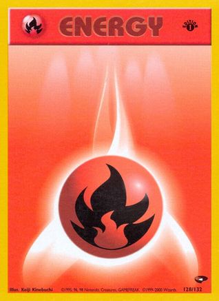 Fire Energy 128/132 - Gym Challenge Unlimited - Poke-Collect
