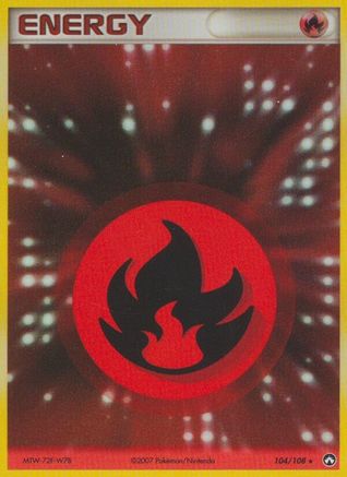 Fire Energy 104/108 - Power Keepers Holofoil - Poke-Collect