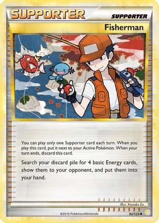 Fisherman 92/123 - HeartGold SoulSilver Reverse Holofoil - Poke-Collect