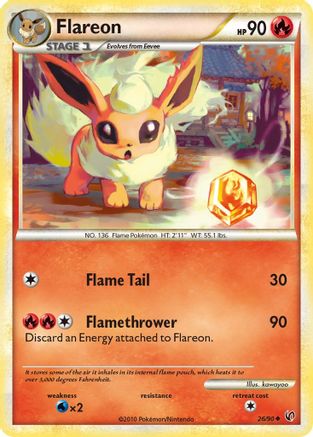 Flareon 26/90 - Undaunted Reverse Holofoil - Poke-Collect
