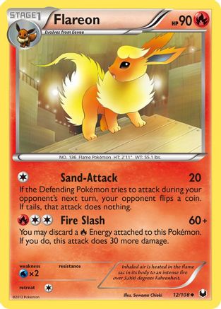 Flareon 12/108 - Dark Explorers Reverse Holofoil - Poke-Collect