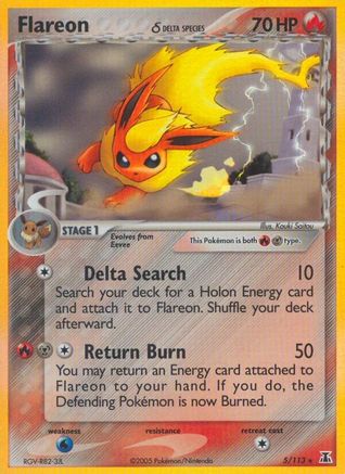 Flareon (Delta Species) 5/113 - Delta Species Reverse Holofoil - Poke-Collect