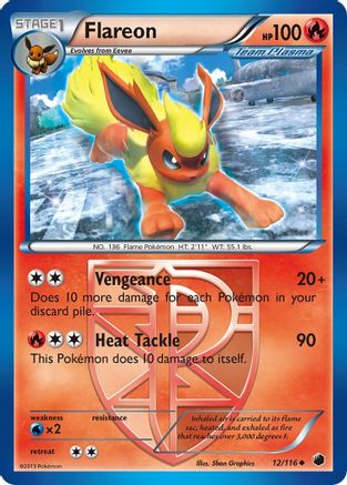 Flareon 12/116 - Plasma Freeze Reverse Holofoil - Poke-Collect
