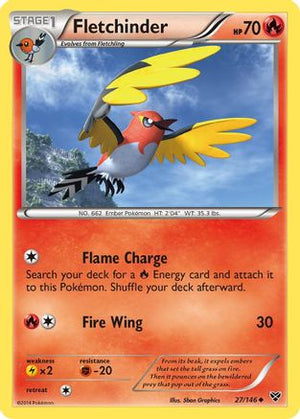 Fletchinder 27/146 - XY Base Set - Poke-Collect