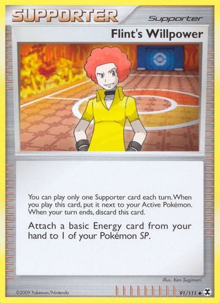 Flint's Willpower 91/111 - Rising Rivals Reverse Holofoil - Poke-Collect
