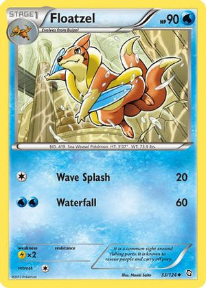 Floatzel 33/124 - Dragons Exalted Reverse Holofoil - Poke-Collect