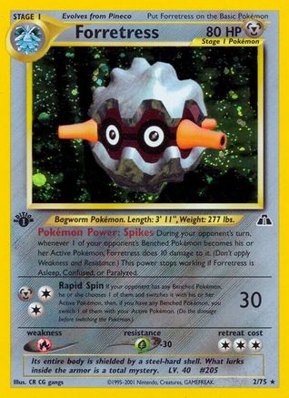 Forretress (2) 2/75 - Neo Discovery Unlimited Holofoil - Poke-Collect