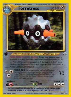 Forretress (21) 21/75 - Neo Discovery 1st Edition - Poke-Collect
