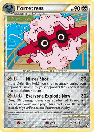 Forretress (3) 3/90 - Undaunted Holofoil - Poke-Collect