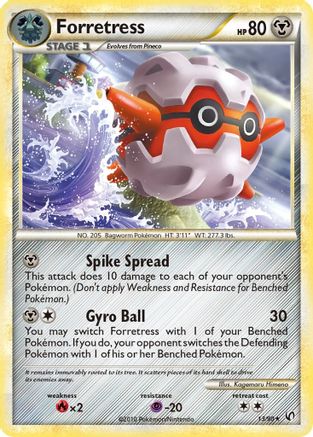 Forretress (13) 13/90 - Undaunted Reverse Holofoil - Poke-Collect