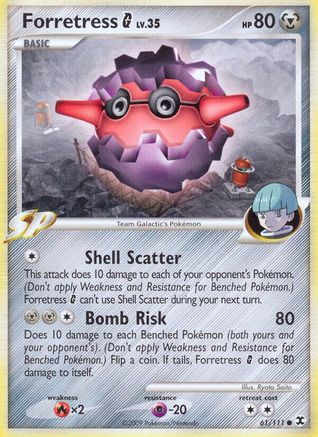 Forretress G 61/111 - Rising Rivals Reverse Holofoil - Poke-Collect