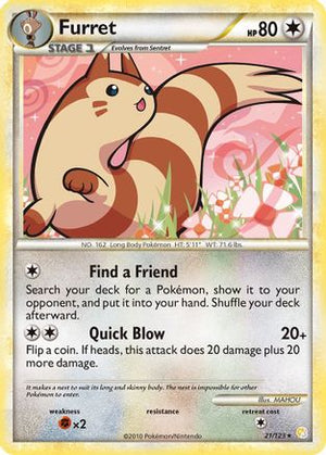 Furret 21/123 - HeartGold SoulSilver Reverse Holofoil - Poke-Collect