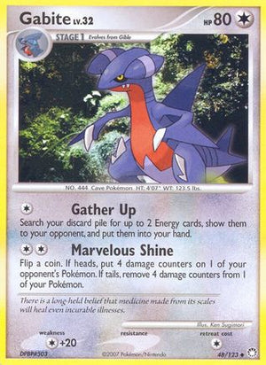 Gabite 48/123 - Mysterious Treasures Reverse Holofoil - Poke-Collect