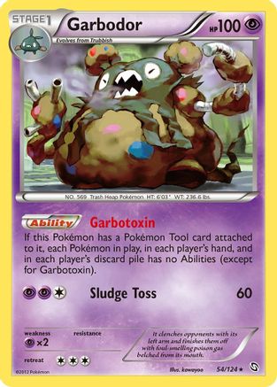 Garbodor 54/124 - Dragons Exalted Holofoil - Poke-Collect