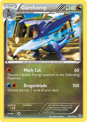 Garchomp 90/124 - Dragons Exalted Reverse Holofoil - Poke-Collect