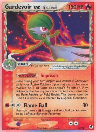 Gardevoir ex (Delta Species) 93/101 - Dragon Frontiers Holofoil - Poke-Collect