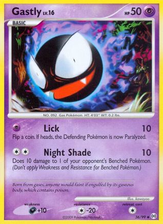 Gastly (36) 36/99 - Arceus Reverse Holofoil - Poke-Collect