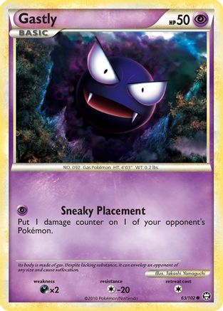 Gastly 63/102 - Triumphant Reverse Holofoil - Poke-Collect
