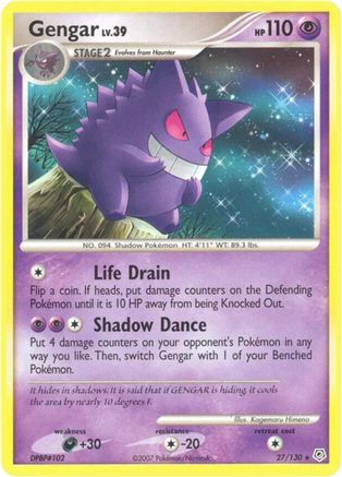 Gengar 27/130 - Diamond and Pearl Reverse Holofoil - Poke-Collect