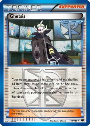 Ghetsis (Team Plasma) 101/116 - Plasma Freeze Holofoil - Poke-Collect