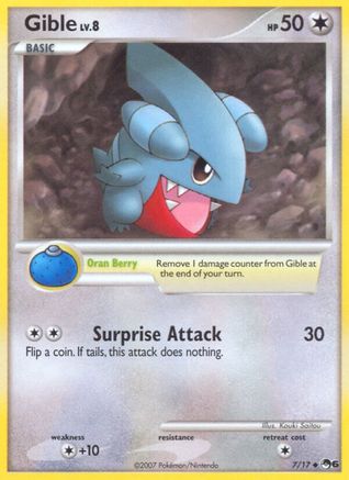 Gible 7/17 - POP Series 6 Holofoil - Poke-Collect